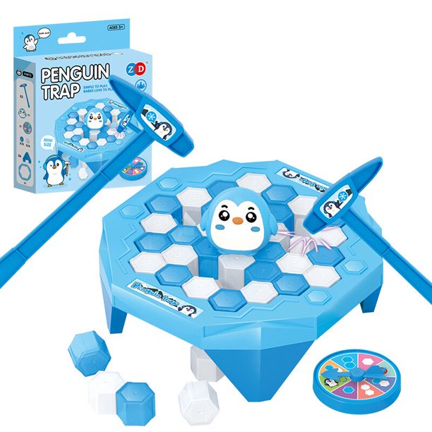 Ice Breaking Game Toy Penguin Trap Break Ice Interactive Board Game With Hammer Parent-Child Family Party Ice Breaking SetblueChina He Qiyong unisex