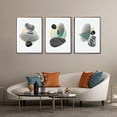 thumbnail image 2 of Set de Cuadros Figuras con Rocas Zen Oriental 100% Algodón Canvas Minimalista Moderno con Marcos Flotado Negro Maxigráfica Shop  Cuadro Abstracto Zen, 2 of 7