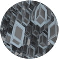 thumbnail image 1 of Ahgly Company Tapis Rond d'Intérieur à Motifs Gris Argenté, 4 Pieds Rond, 1 of 6