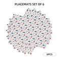 thumbnail image 5 of Rocae Sea Turtle Printed Heat Resistant Place Mats,Classic Hemstitch Cloth Fabric Placemats Imitation Linen Place Mat Table Mats 18x12 inch, 5 of 5