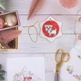 thumbnail image 6 of 3drose, Cute White Maltese Red with Santa Hat, 3 inch Snowflake Porcelain Ornament, 6 of 7