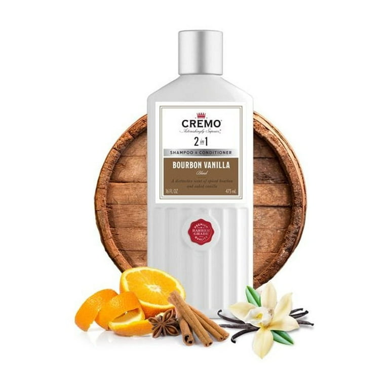 Cremo 2-in-1 Men's Shampoo & Conditioner, Bourbon Vanilla