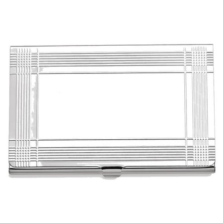 Nickel-plated Business Card Holder - Engravable Personalized Gift Item