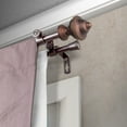 thumbnail image 2 of 5/8" Dia Adjustable 84"-120" double curtain rod with Clyde Finials - Cocoa,(5708-847D), 2 of 3