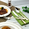 thumbnail image 6 of HOMEHUT 60-Pieces Flatware Set - Gold Cutlery Set Service for 12 People, 18/10 Premium Stainless Steel Silverware Cutlery, 24 Karat Gold-plated, 571G, 6 of 9