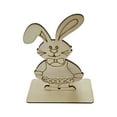 thumbnail image 2 of Ympkerial Bunny Silhouette Wood Cutouts Unfinished Wooden Rabbit Decor for Spring Easter Adult Crafts DIY Paintable Decoration 4.5 Inch by 4 Inch, 2 of 9