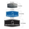 thumbnail image 2 of Fancy Non-Recyclable waste Sign (Blue) - Medium, 2 of 5