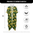 thumbnail image 6 of Xoenoiee Tropical Hibiscus Flower Pattern Women Swimsuit Cover Up Half Sleeve Boho Bathing Suit Coverups Skin Friendly Kimonos Cardigans for Swimwear, 6 of 7