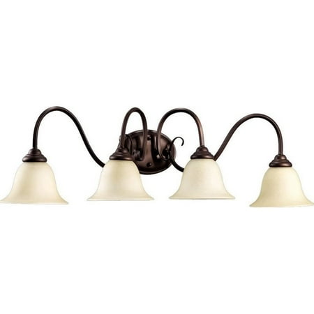 Quorum Vanity Lighting - Quorum Spencer 4 Light Vanity in Oiled Bronze