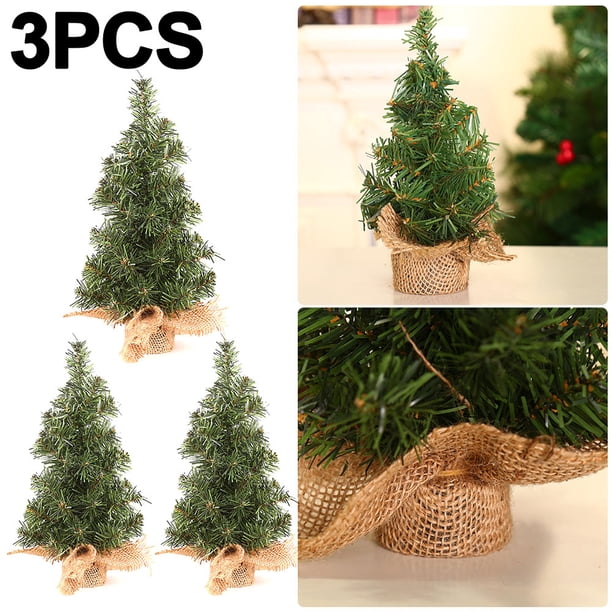 Pinos en Miniatura Reutilizables Pequeños Árboles Artificiales para Del 30cm 3 Uds.