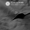 thumbnail image 3 of Superior Egyptian Cotton 1200 TC Solid Charcoal Duvet Set, Full/Queen, 3 of 9