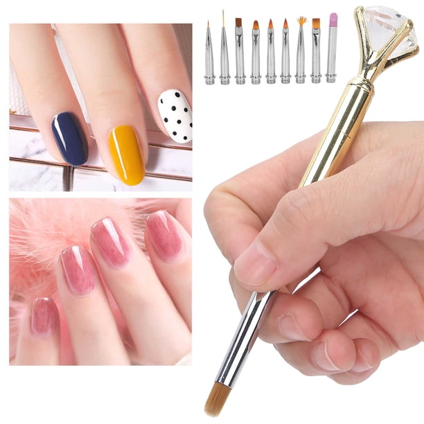 Nail Art Liner bolígrafo para pintar juego de pinceles para decoración de uñas con diseño de puntos artesanía fina cabezal de repuesto suave y pincel de diseño de diseño ANGGREK Otros
