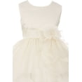 thumbnail image 2 of Little Girl Solid Satin Contrast Organza Ruffles Flower Girl Dress Pink 6 GG 3570, 2 of 3