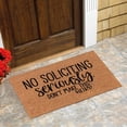 thumbnail image 5 of OXUIEW No Soliciting Doormat Welcome Doormat Carpet, Funny Please Go Away Mat for Front Door, Non-Slip Indoor Outdoor, One Size, 1Pc, Pattern G, 5 of 7