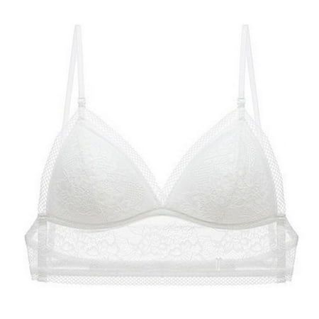 

[BRAND]Delivery On Time!Women Lace Low Back Bras Wire Free Everyday Backless Bra Spaghetti Strap Bra for Backless Dress Seamless Sleeping Bra