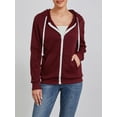 thumbnail image 4 of Women's Zip Up Hoodies Long Sleeve Solid Color Classic Fit Sweatshirts Jackets Streetwear Tops, 4 of 10