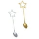 thumbnail image 2 of 2 cucharas de postre de acero inoxidable con forma de estrella hueca para café y helado., 2 of 5