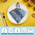 thumbnail image 6 of WERPE Snowman Squirrel Bird Dinner Napkin for Dining Table Kitchen Daily Party Housewarming Farmhouse Decor Gift 6 PCS, 6 of 7