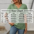 thumbnail image 3 of LADIGASU Women's Casual V-Neck Solid Color Buttons T-shirt Short Sleeved Top, 3 of 8