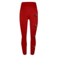 thumbnail image 5 of lcziwo Women's Valentine Day Leggings Novelty Letter Graphic Print Tight Yoga Pants Casual Elastic High Waisted Tummy Control Sport Leggings Red M,, 5 of 7