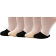 thumbnail image 2 of 5 Pack Women Non Slip Toe Topper Socks No Show Liner Socks Half, 2 of 6