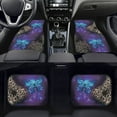 thumbnail image 2 of Xoenoiee Universal Carpet Automotive Floor Mats for Women, Butterfly and Leopard Print Car Floor Contour Liners Floor Mats for Car SUV Truck & Van, All Weather Protection, 2 of 6