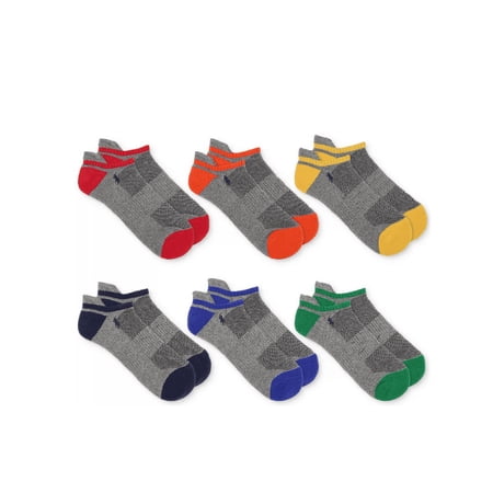 POLO RALPH LAUREN Men's 6-Pk. Performance Tipped Low Cut Socks, 10-13