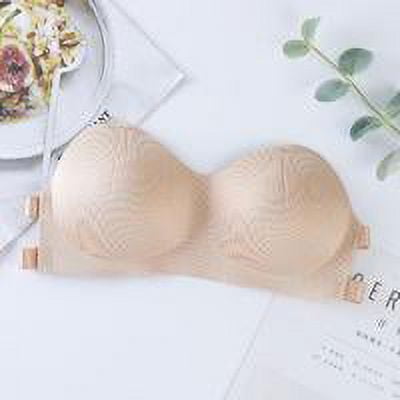pitrice Women Strapless Bra Chest Wrap Beauty Back Brassiere Convertible Bra Invisible Shoulder Strap Underwear