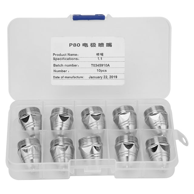Consumible de corte NikouMX P-80 10 piezas boquilla de electrodo de antorcha de corte por plasma herramienta
