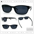 thumbnail image 2 of Womens Classy Narrow Rectangle Horn Rim Plastic Fashion Sunglasses All Black, 2 of 8