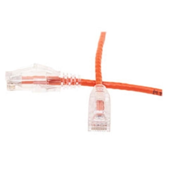 CableWholesale 10X8-83106 6 ft. Slim Cat6 Ethernet Patch Cable - Snagless Boot, Orange
