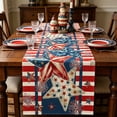 thumbnail image 4 of Memorial Day Table Runner, Linen Table Flag for Honoring Fallen Soldiers, Patriotic Tablecloth for Family Living Room, Decorative Dining Table Cover for Commemorative Events and Gatherings, 4 of 9