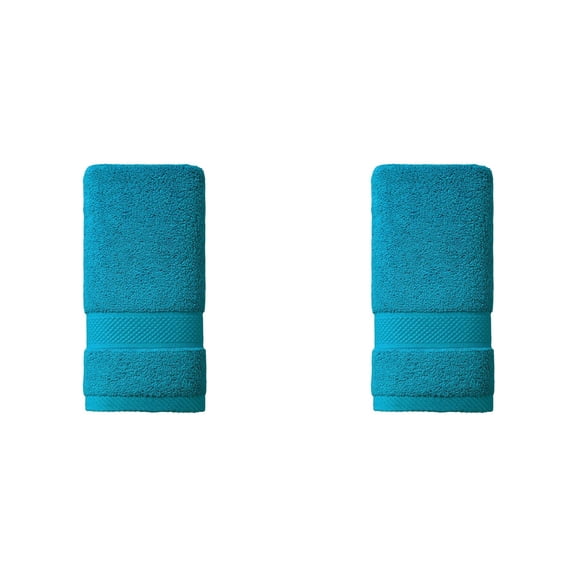2PCS Hand Towels for Bathroom Solid Hand Towel Turquoise Home Decor