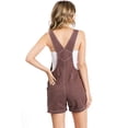 thumbnail image 3 of Revolt Women's Juniors Classic Twill Short Overalls (Plum, Large), 3 of 3