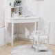 thumbnail image 3 of Set escritorio esquinero infantil en L con silla ajustable y tablero de corcho – Mesa y silla de madera para niños y niñas de 3 a 8 años – Ideal para estudio, tareas y manualidades – Color blanco, 3 of 8