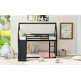 thumbnail image 4 of Twin Over Twin House Bunk Bed with Slide - Black Metal Frame, 4 of 8