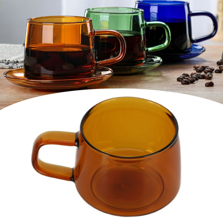 Small Transparent Glass Coffee Cup Mountain Cup Glass Whisky Heat