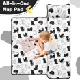 thumbnail image 4 of Sleeping Cat White Pattern Teens Toddler Nap Mat with Pillow, Sleeping Mat Bag for Preschool Daycare 60"x20", 4 of 6