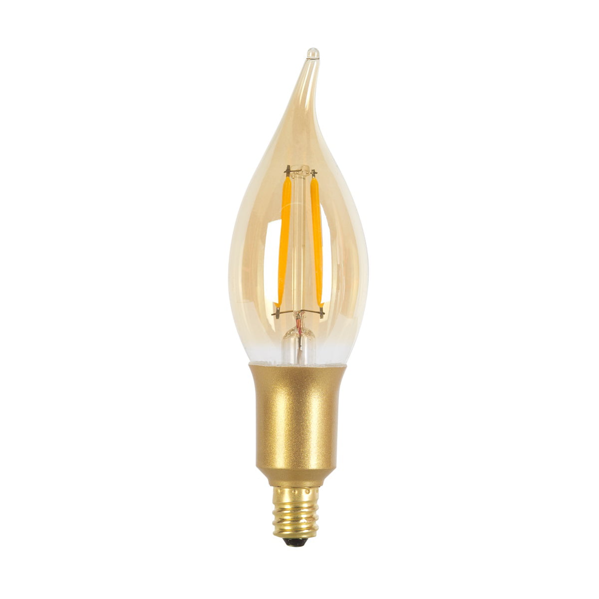 4pk Candalabra 25 Watt LED Light Bulbs Dimmable 2.5W 200 Lumen 2700K Soft White 