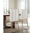 thumbnail image 5 of nqOlkjepod Beige Grey Striped Chair Covers Set of 4, Decorative Chair Back Cover, Minimalist Farmhouse Stripe Dining Room Chair Slipcovers Removable Chair Protectors Covers for Party Banquet, 5 of 7