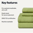 thumbnail image 2 of Brushed Microfiber Sheet Set, Extra Soft with Natural Texture, 4-Piece, King, Green, 2 of 10