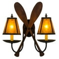 thumbnail image 5 of Meyda Tiffany 163504 Paddle 2 Light 19" Tall Wall Sconce - Black, 5 of 6