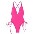thumbnail image 6 of Feimerou Sexy Swimsuit for Women Plunging Deep V Neck Padded Bathing Suit Cross Open Back One Piece Swimsuits Monokini Valentines Day Gifts, 6 of 7
