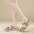 thumbnail image 3 of Leozcaa Wedge Sandals for Women Dressy Comfortable Summer Walking Platform Slip on Beach Hiking Shoes, 3 of 7