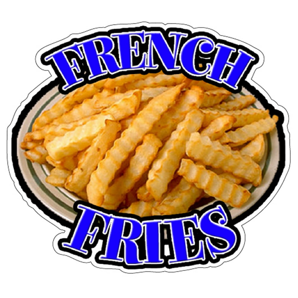 24 French Fries Decal Sticker Fry Cart Stand Trailer 2593