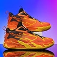 thumbnail image 3 of Men's Thick-Soled Wear- Basketball Shoes, Trendy  Color-Blocked Breathable Sneakers, Fashionable and Versatile,  and Comfortable Running Shoes, Jogging Shoes, 3 of 8
