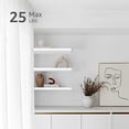 thumbnail image 4 of Floating Shelves for Wall 23.6" Long - Wall Mounted Shelf Bathroom Kitchen Living Room Bedroom Farmhouse Home Decor Display Bookshelf Large 23.6 x 9.3 inch Set of 2, White (008-60W), 4 of 9