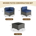 thumbnail image 6 of ELPOSUN Patio Furniture Set, 7-Piece Patio Furniture Set with Coffee Table & Waterproof Covers, All-Weather Wicker Outdoor Sectional for Backyard Balcony, Navy, 6 of 8