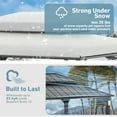 thumbnail image 3 of Modern Shade Hardtop Gazebo 12' x 16' with 4 LED Lights, Permanent Gazebo with Double Galvanized Steel Roof for Outdoor Backyard, Brown, 3 of 8