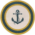 thumbnail image 2 of Unique Loom Outdoor Coastal Collection Area Rug - Anchor (7' 1" Round Ivory/Yellow), 2 of 9